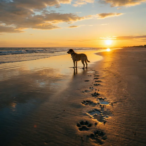 Pawprints at Sunset